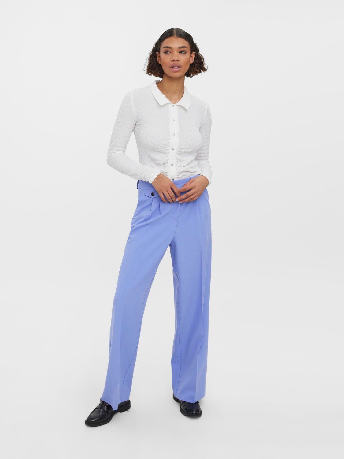 VMCECI Wide leg trousers - Jacaranda