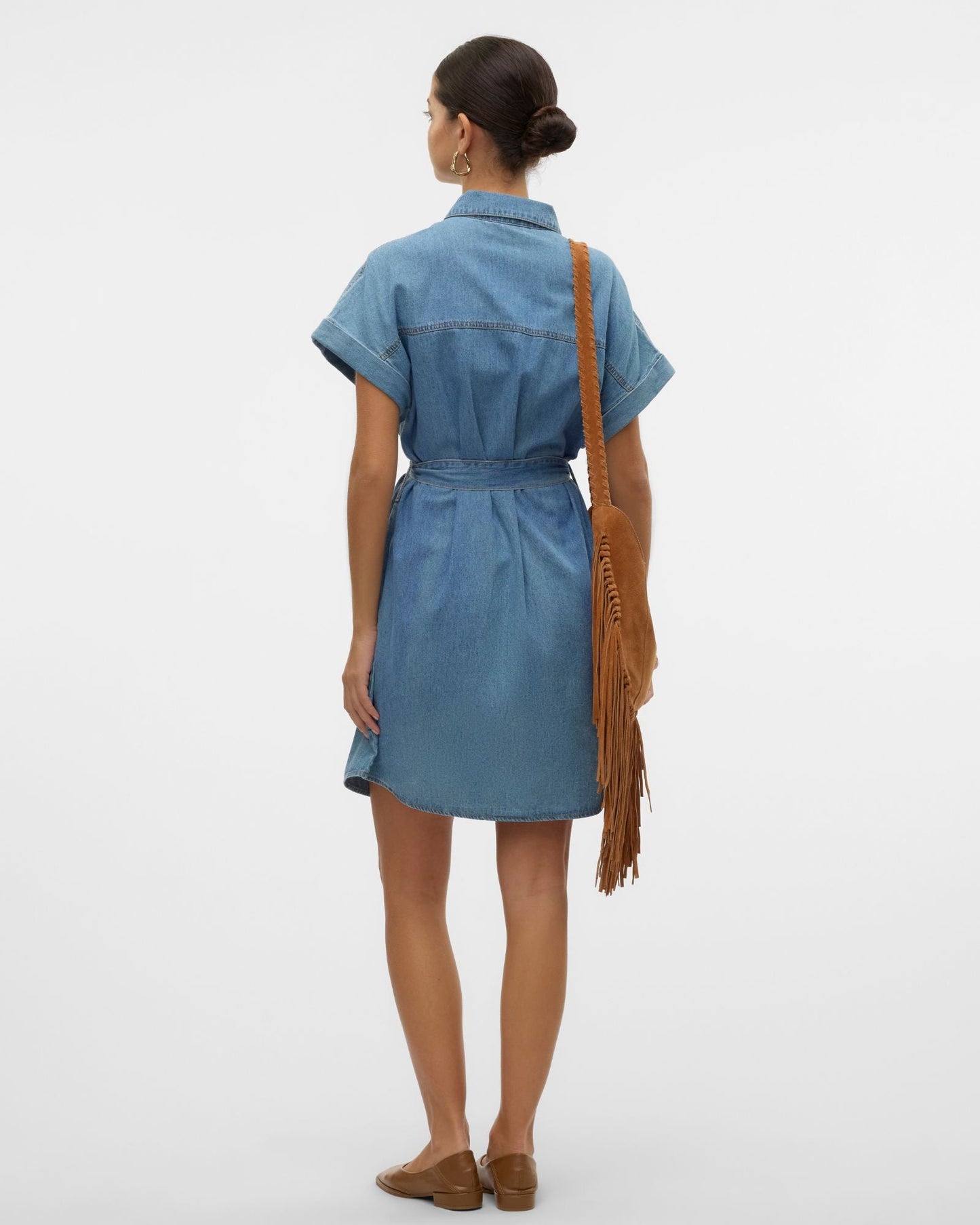 VMNOTUS Short dress - Medium Blue Denim