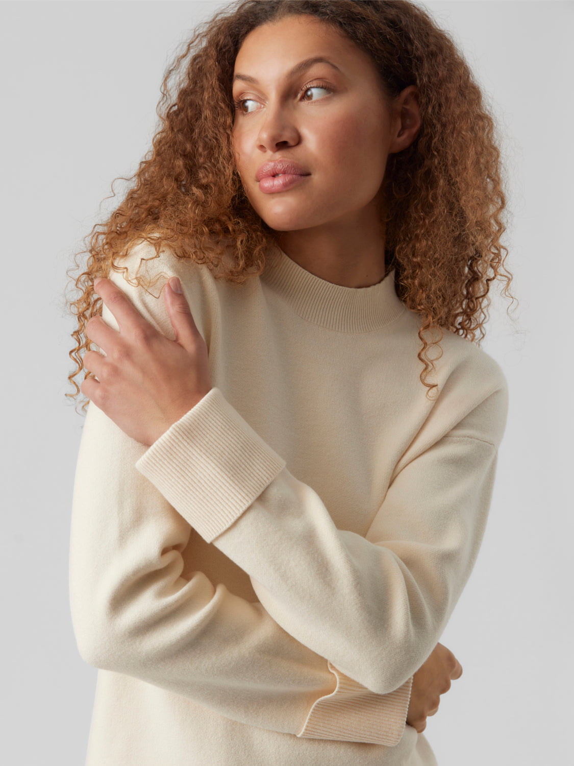 VMGOLD Knitted dress - Birch