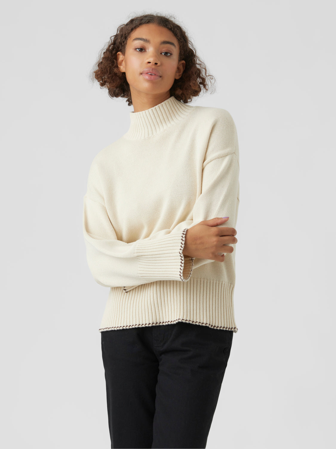 VMNORAH Knitted pullover - Birch