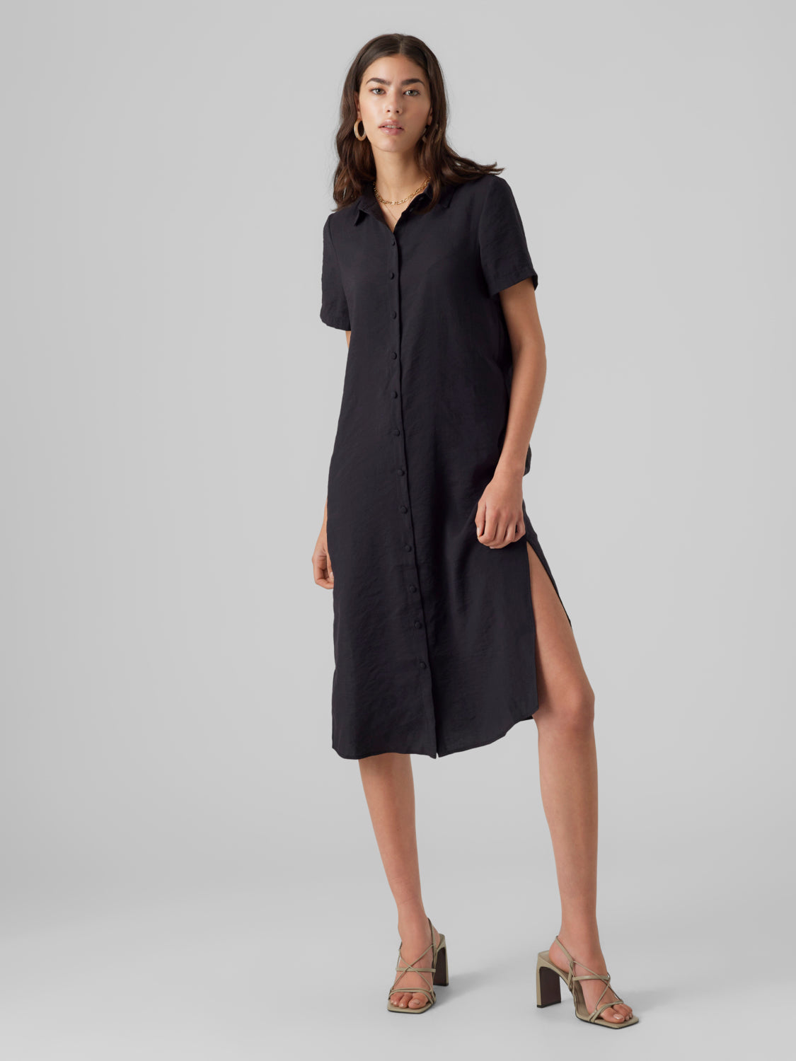 VMQUEENY Shirt dress - Black