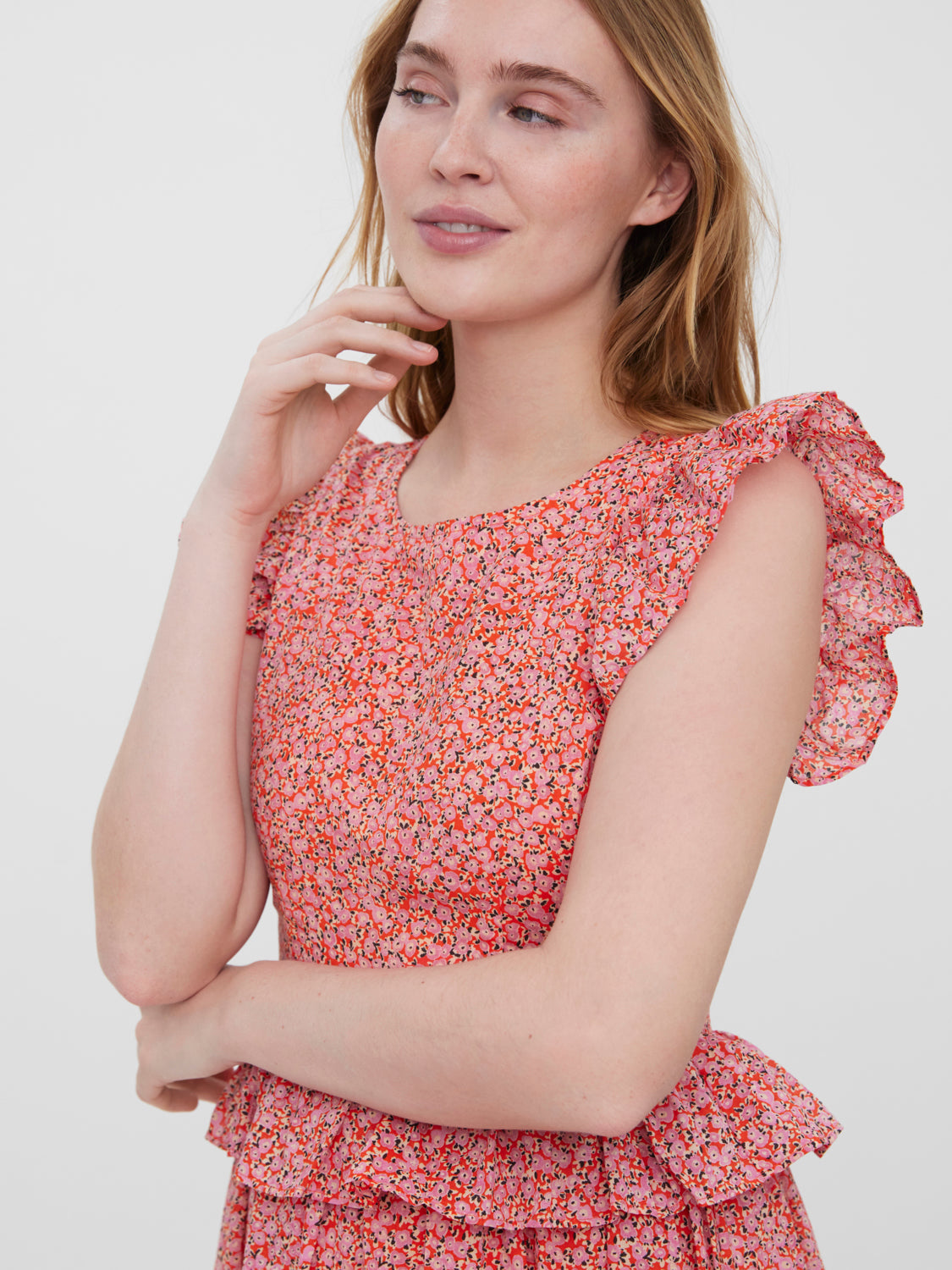 VMURBA Long dress - Cherry Tomato