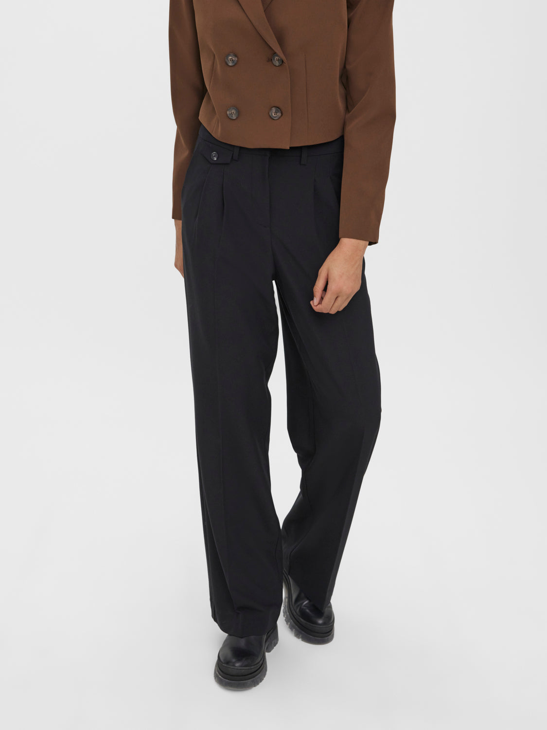 VMCECI Wide leg trousers - Black