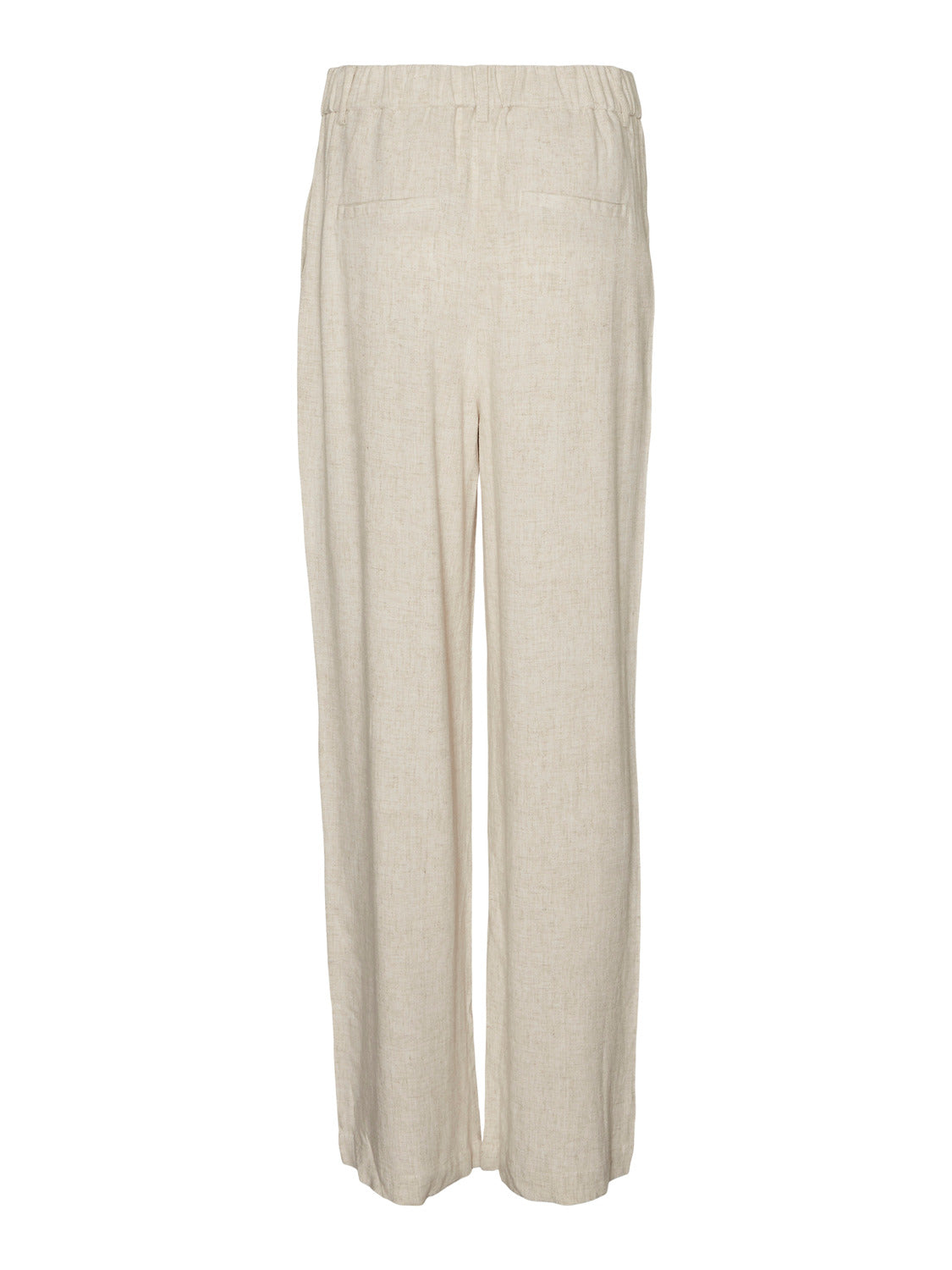 VMVERA Wide leg trousers - Oatmeal
