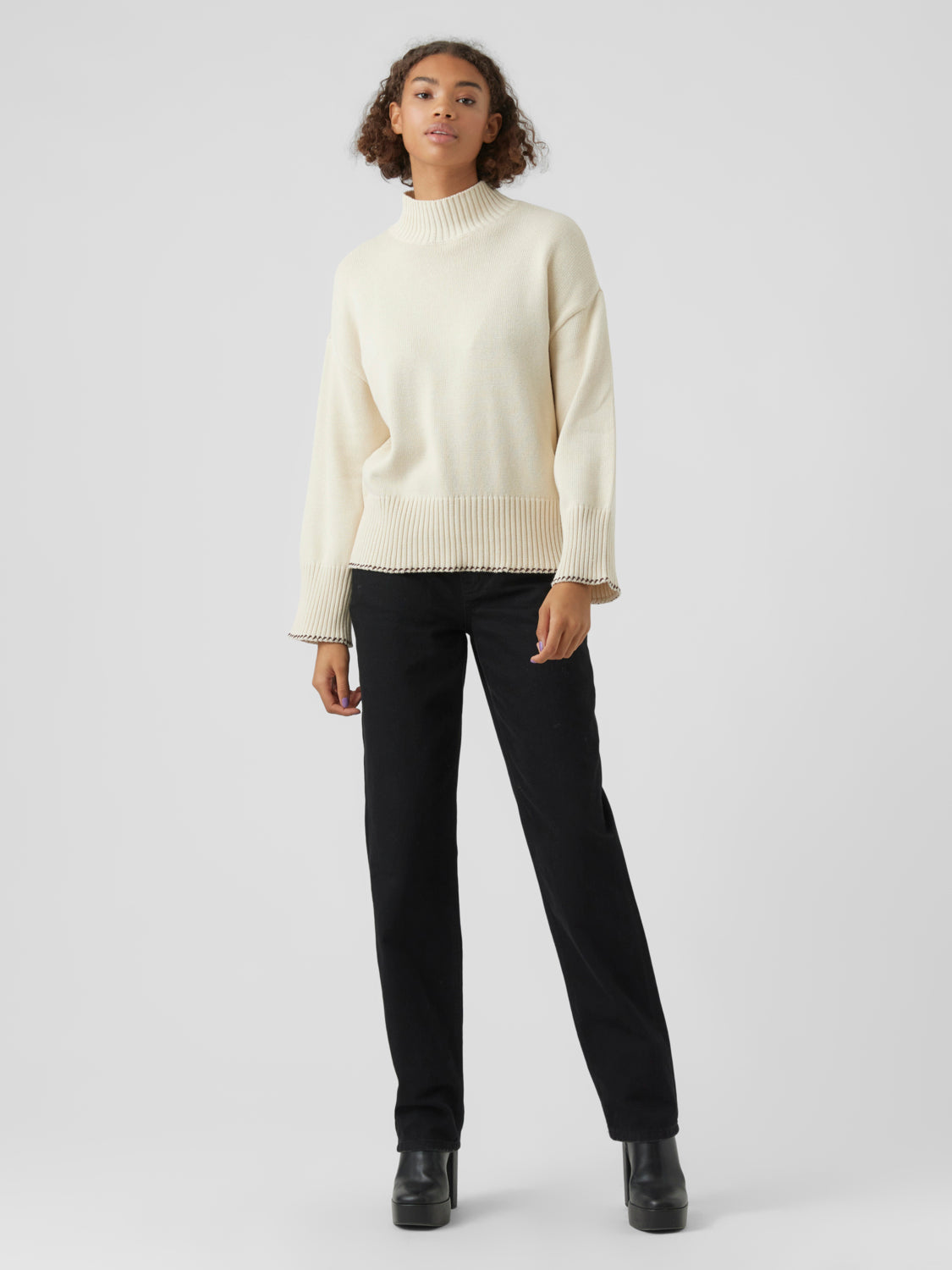 VMNORAH Knitted pullover - Birch