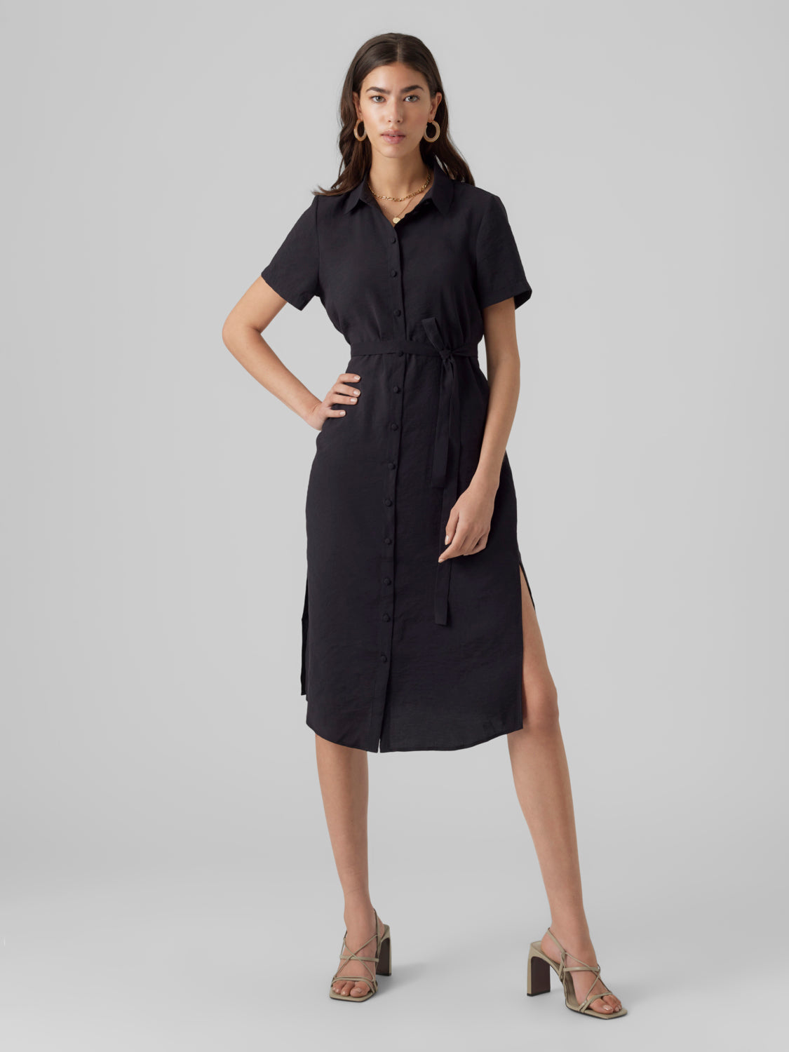 VMQUEENY Shirt dress - Black