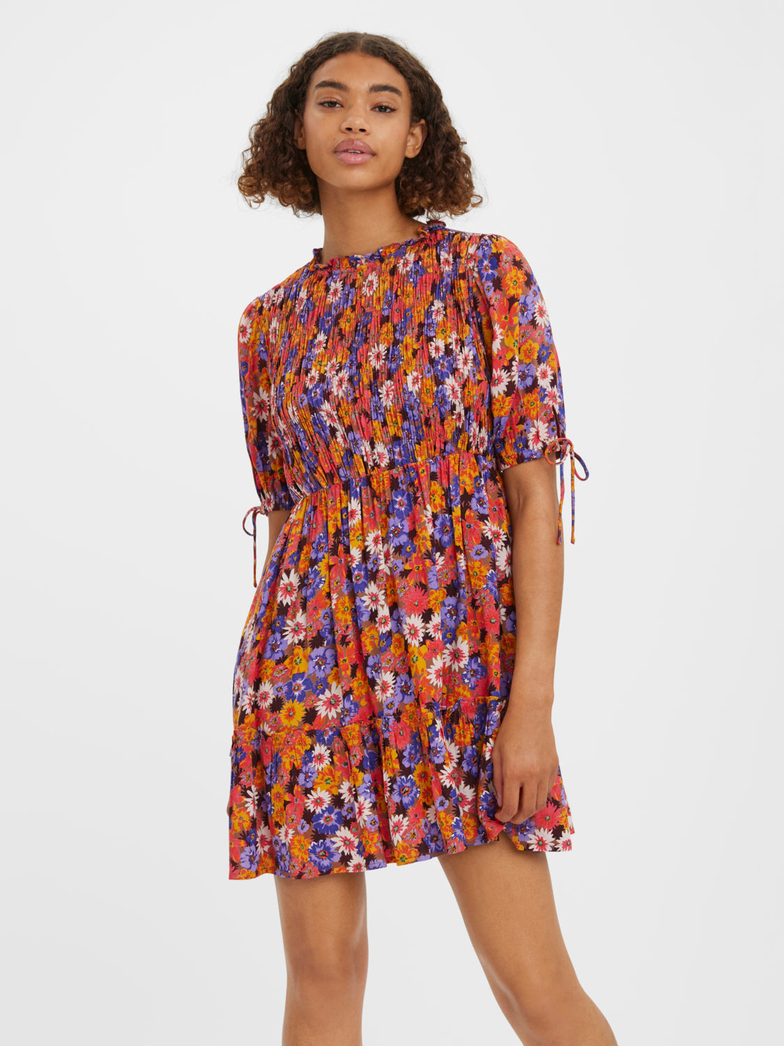 VMFRIDA Short dress - Golden Yellow