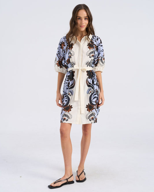 VMAVA PRINTED SHIRT DRESS