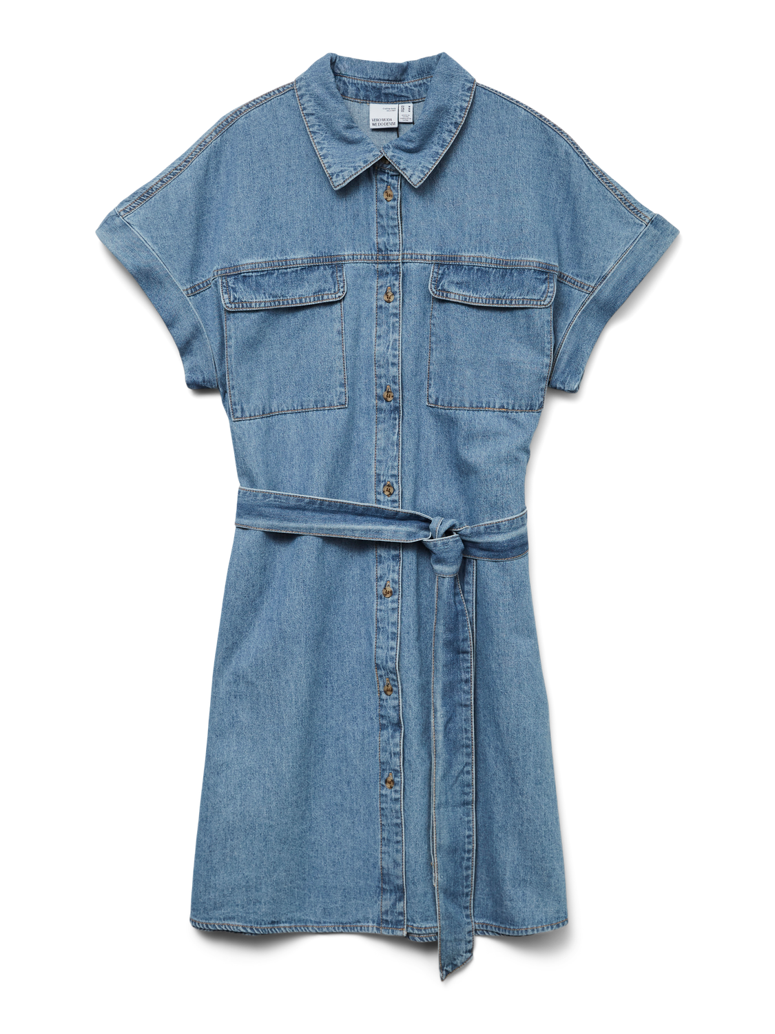 VMNOTUS Short dress - Medium Blue Denim