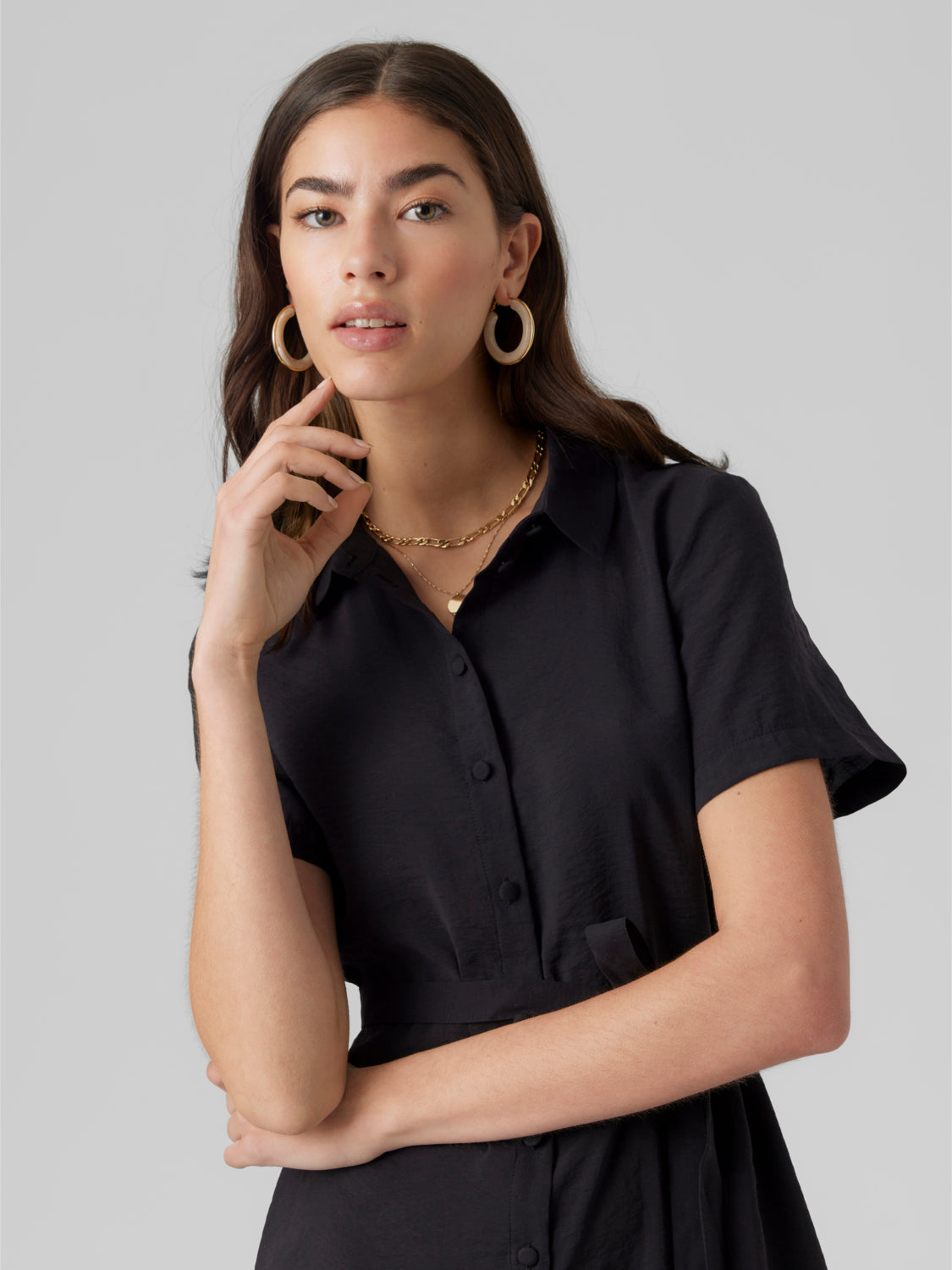 VMQUEENY Shirt dress - Black