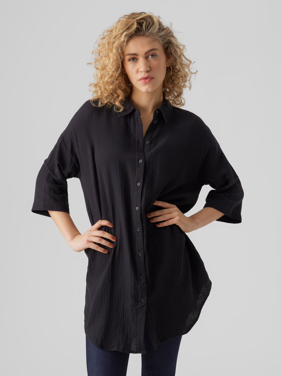 VMNATALI Shirt dress - Black