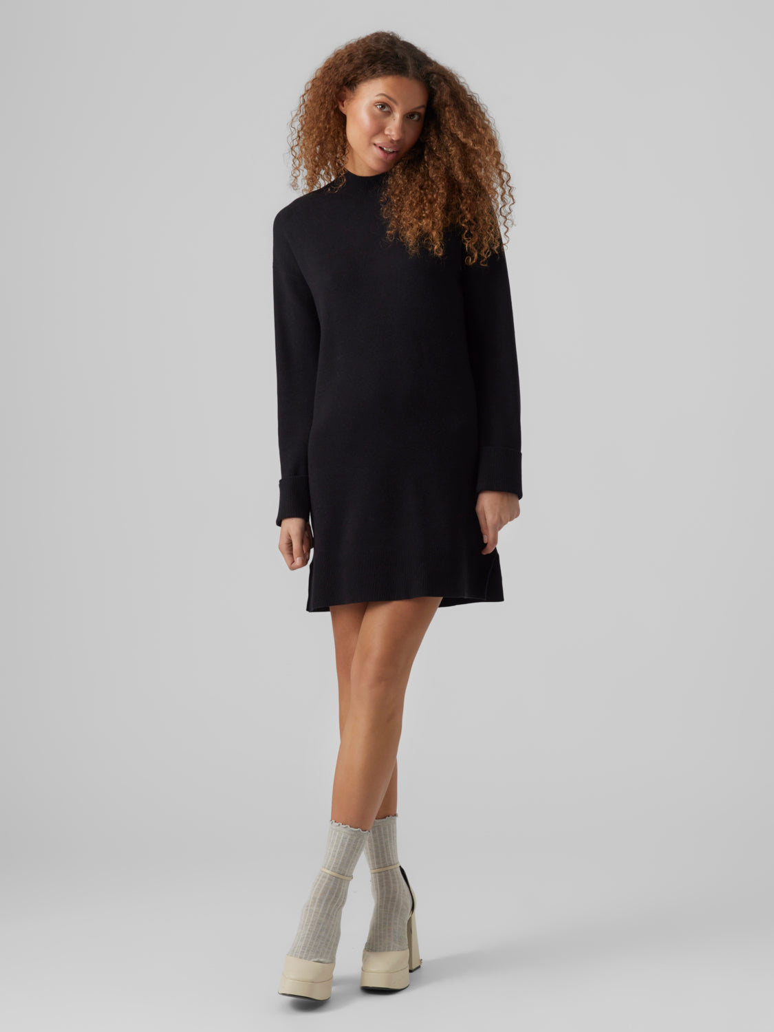 VMGOLD Knitted dress - Black