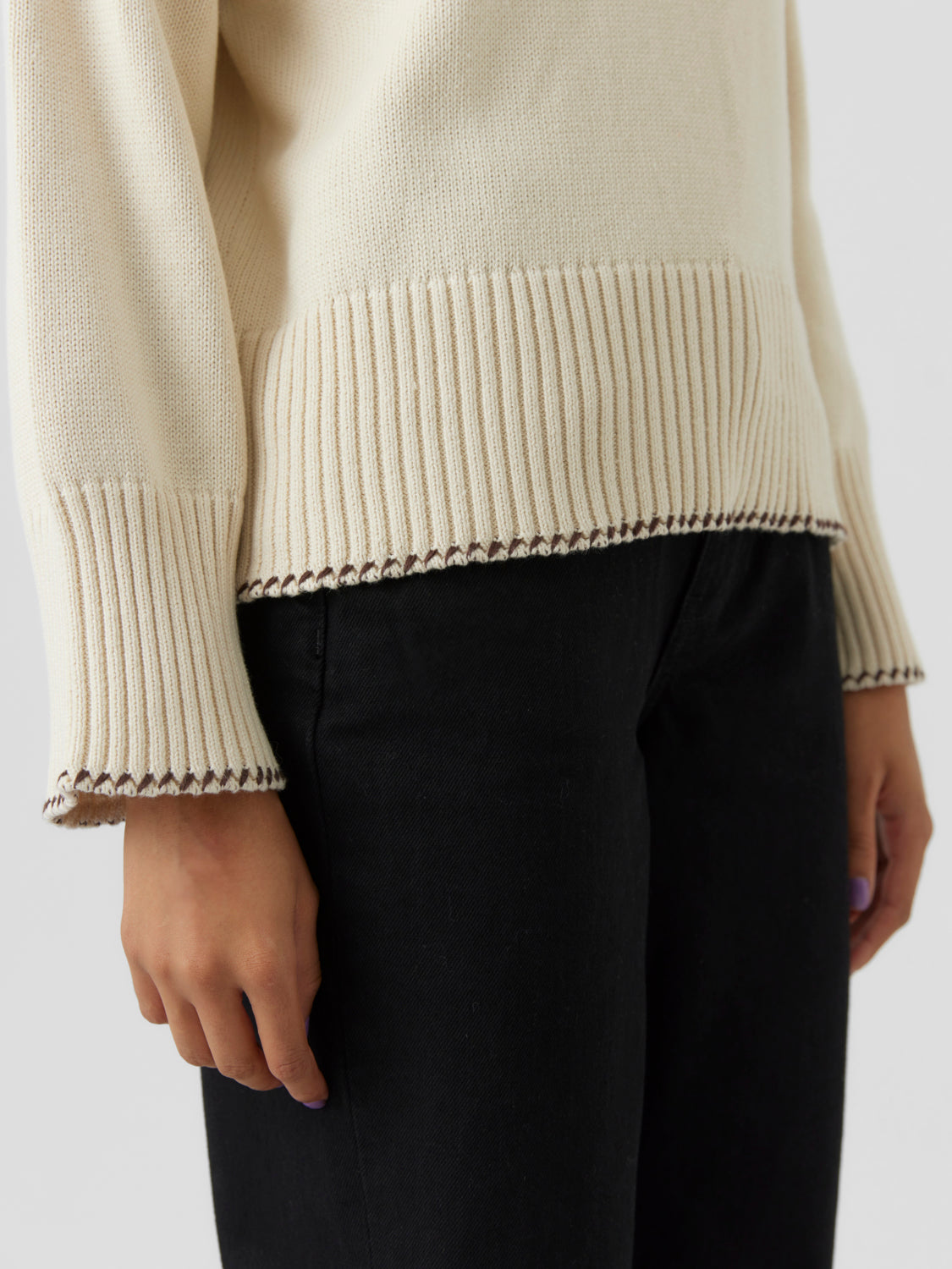 VMNORAH Knitted pullover - Birch
