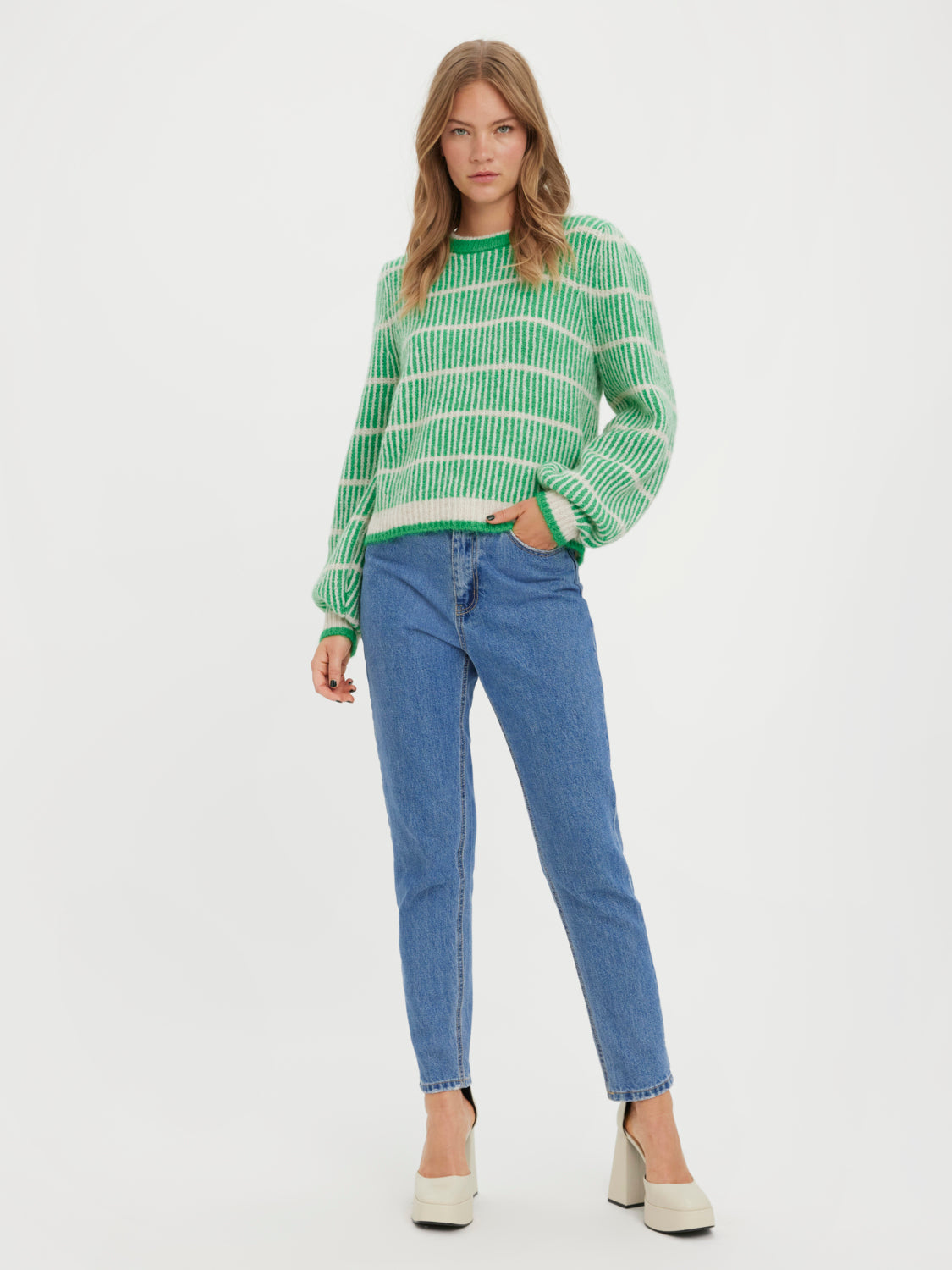VMCALA Knitted pullover - Bright Green