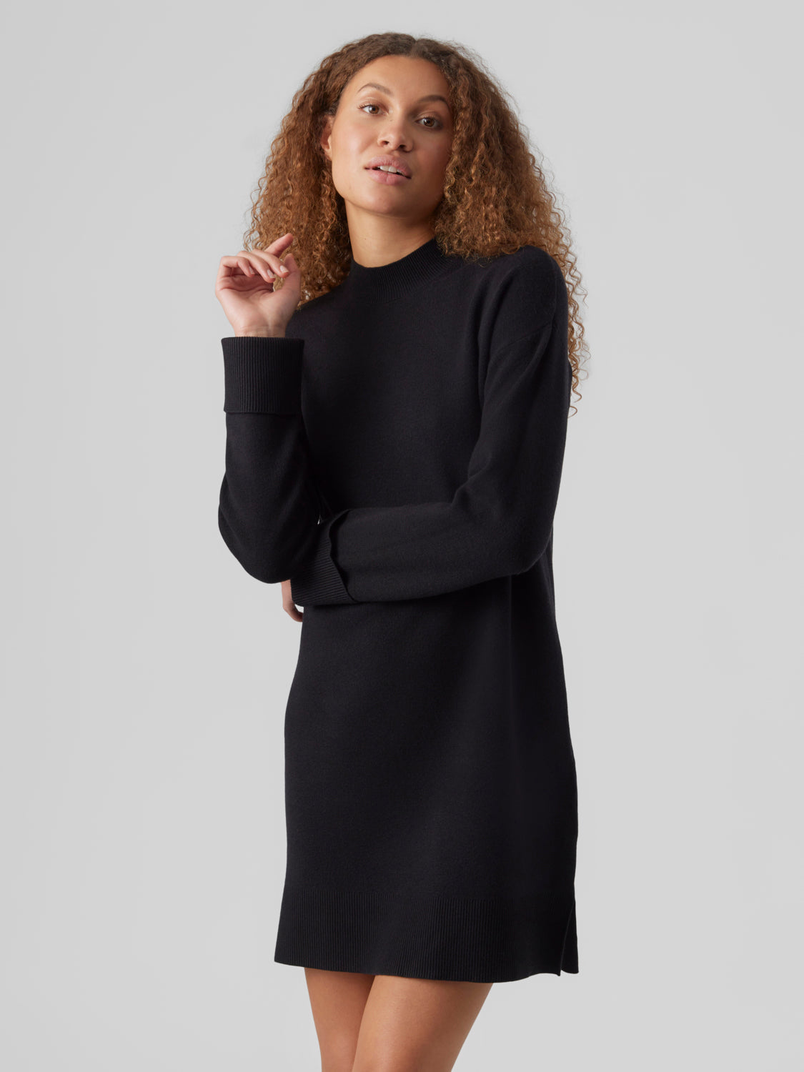 VMGOLD Knitted dress - Black