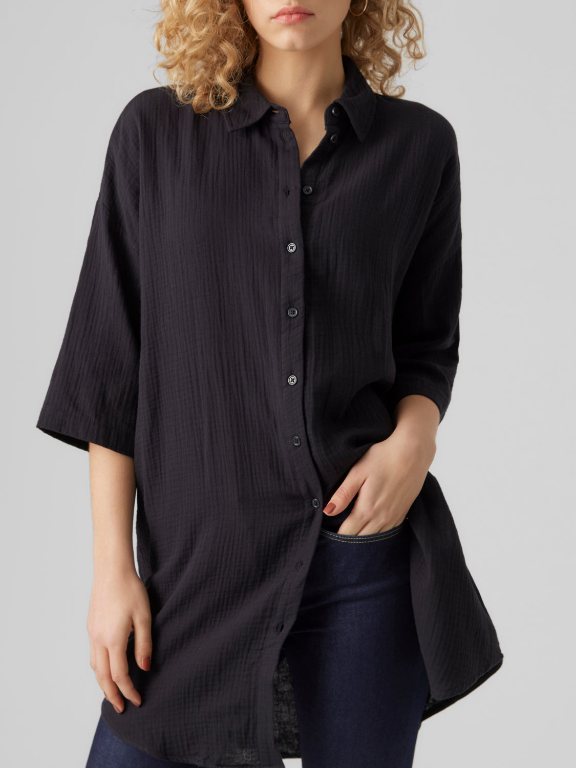 VMNATALI Shirt dress - Black