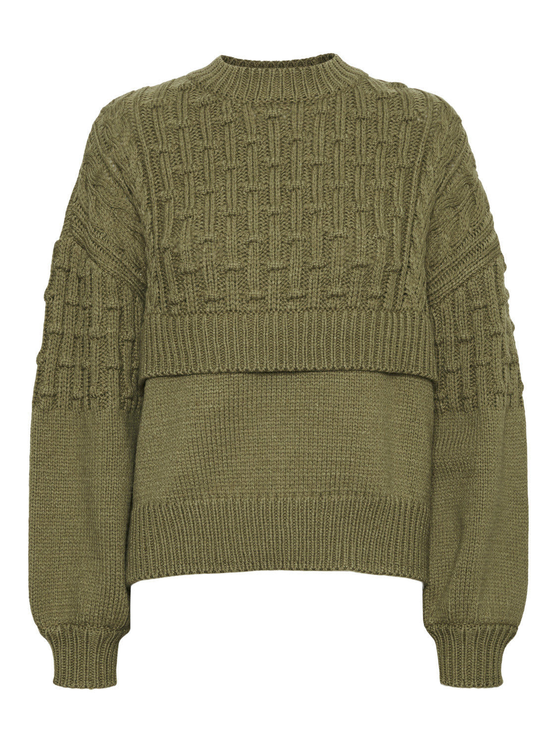 VMALEXANDRA Knitted pullover - Olive Branch