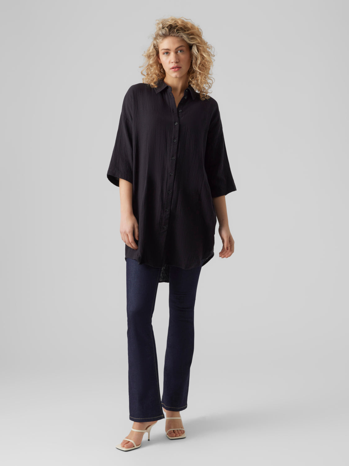 VMNATALI Shirt dress - Black