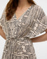 VMMENNY SLEEVED PRINTED MIDI DRESS