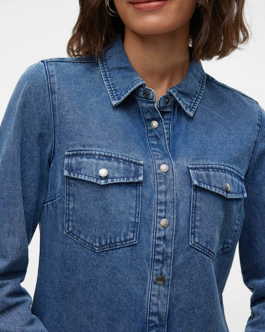 VMJENNIE LONG SLEEVE DENIM SHIRT