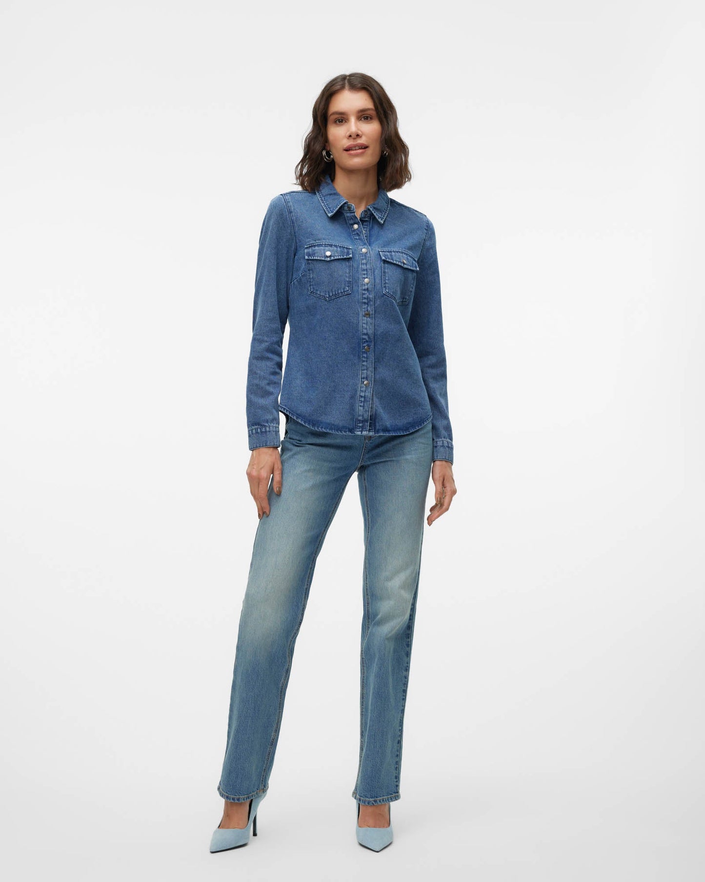 VMJENNIE LONG SLEEVE DENIM SHIRT