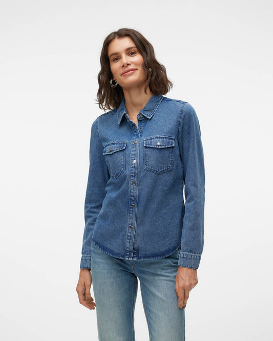 VMJENNIE LONG SLEEVE DENIM SHIRT