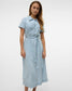 VMVIO STRIPED MIDI DRESS