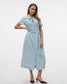 VMVIO Long dress - Light Blue Denim