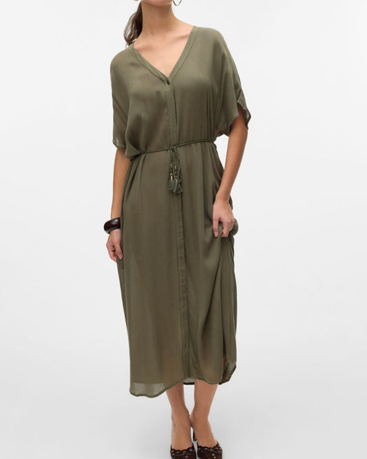 VMBENTE TIE WAIST MAXI DRESS