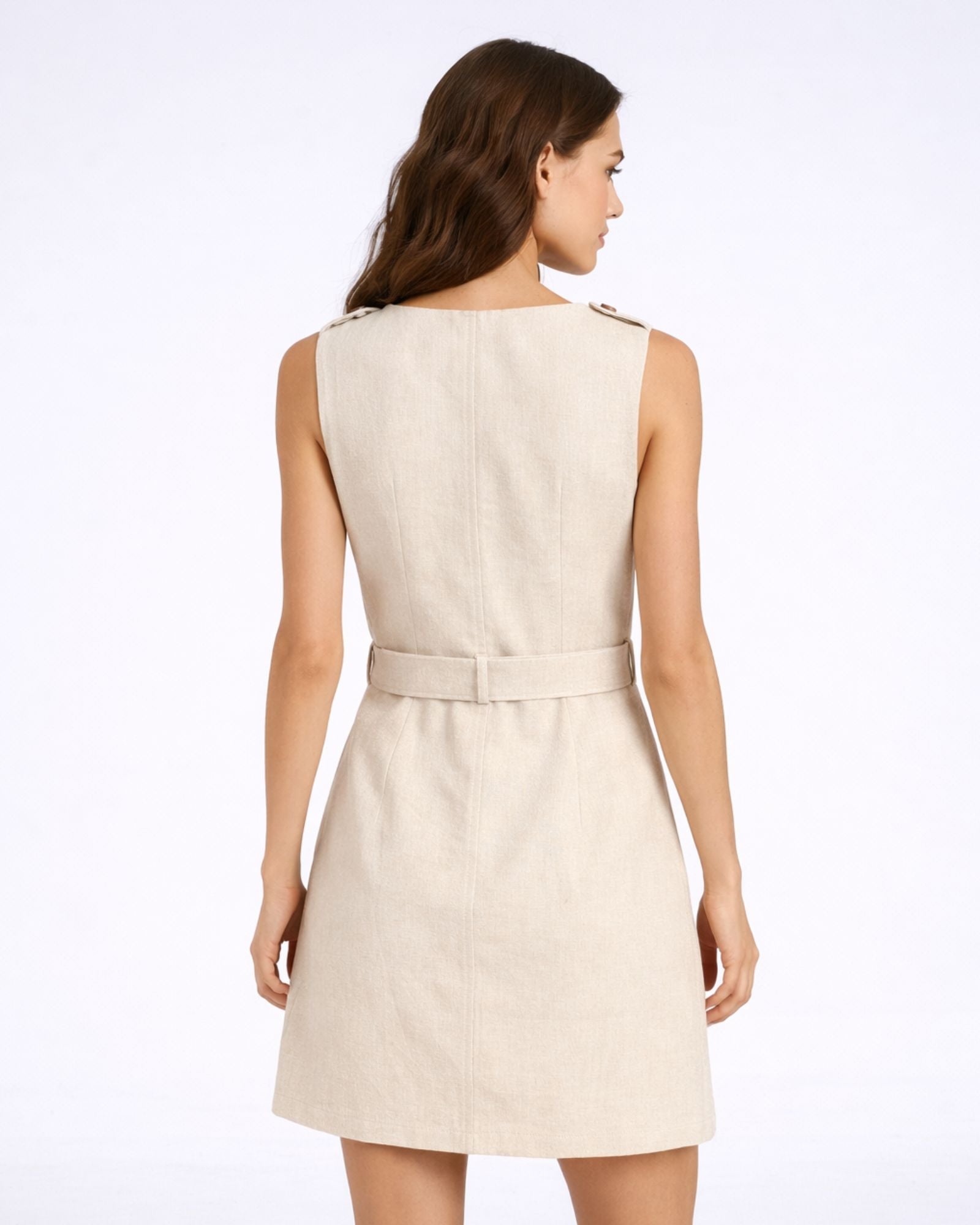 VMJOSEPHINE LINEN BLEND MINI DRESS
