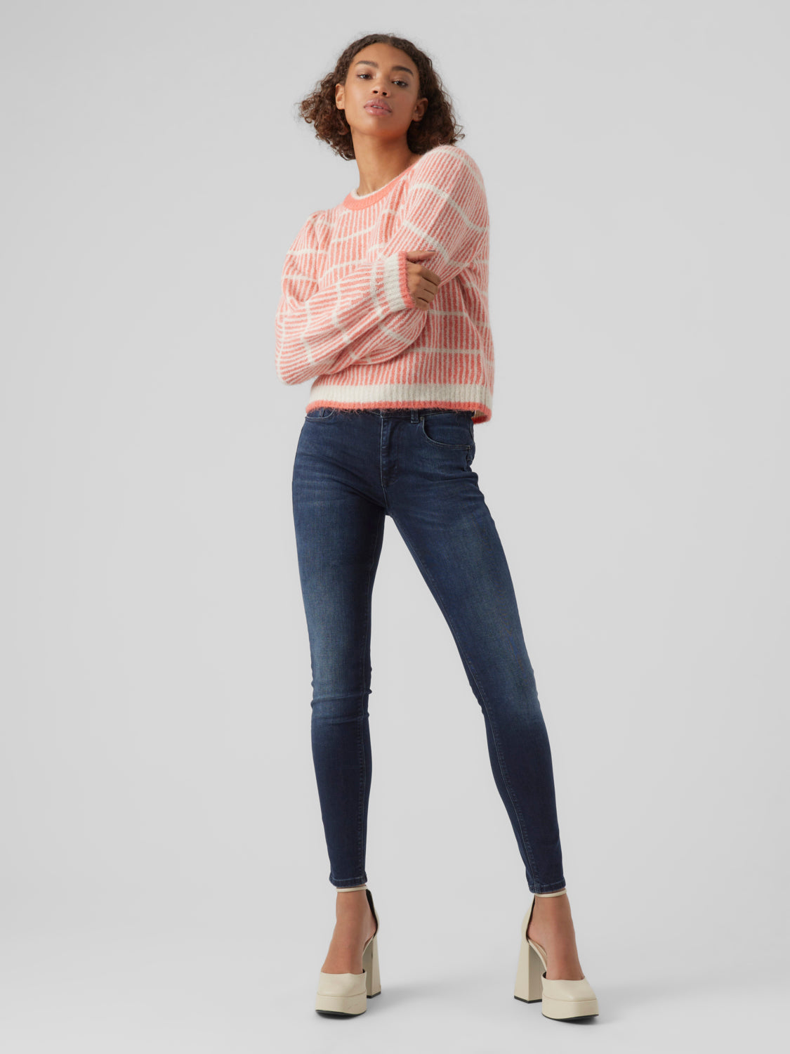 VMCALA Knitted pullover - Georgia Peach