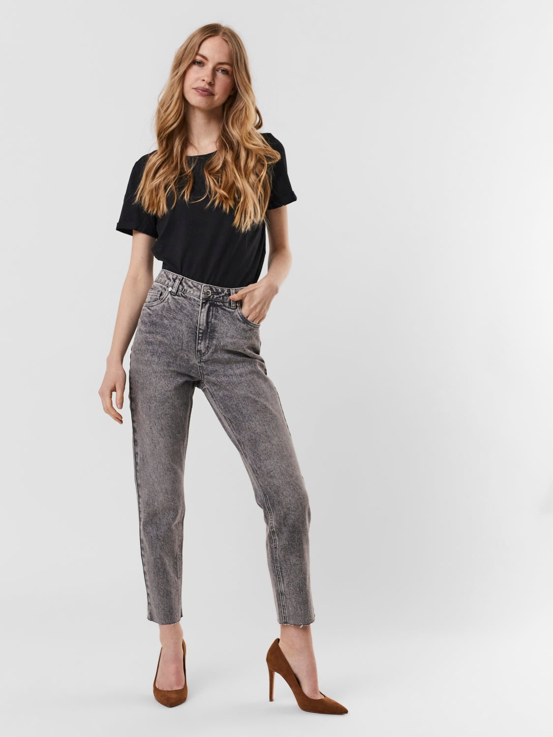 VMBRENDA Jeans - Light Grey Denim
