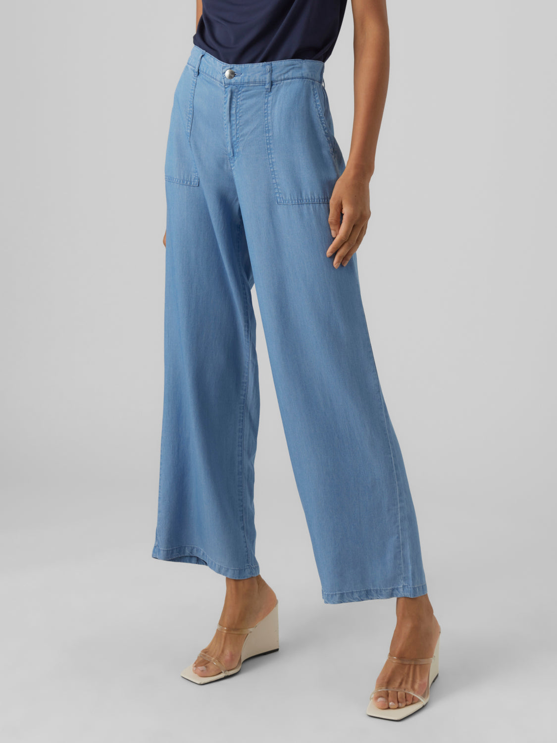 VMHARPER Trousers - Medium Blue Denim