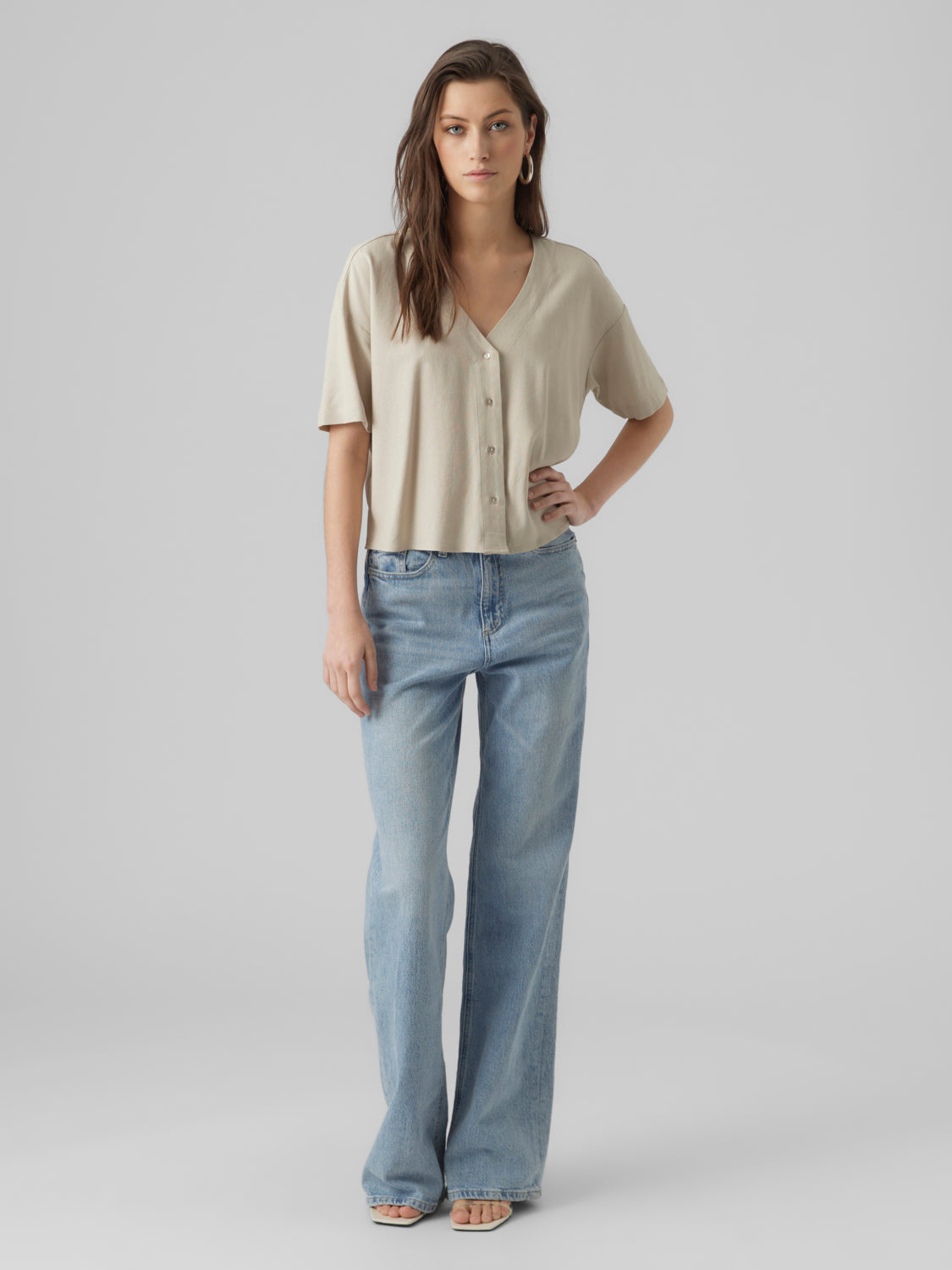 VMJESMILO Shirt - Silver Lining