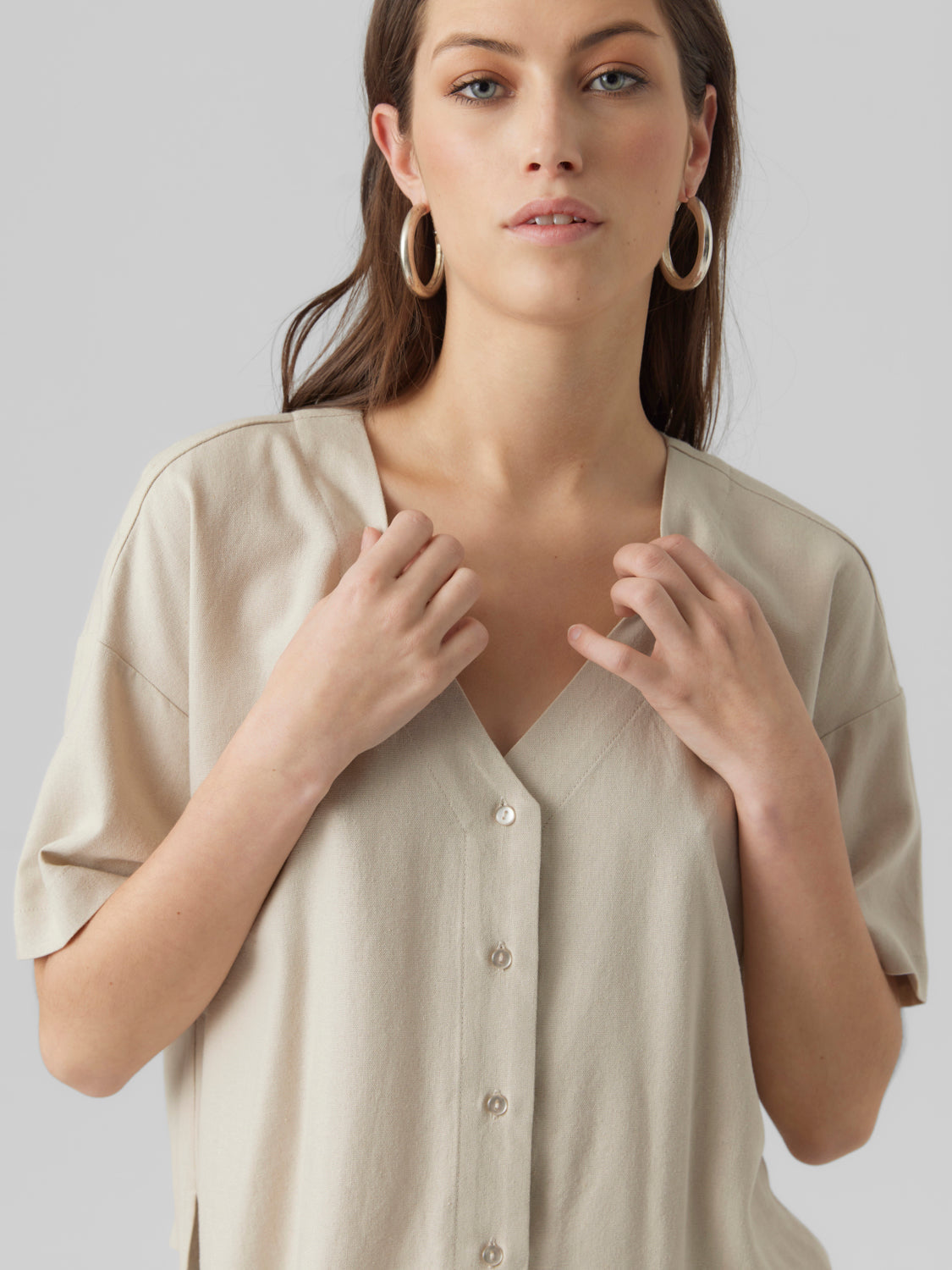 VMJESMILO Shirt - Silver Lining