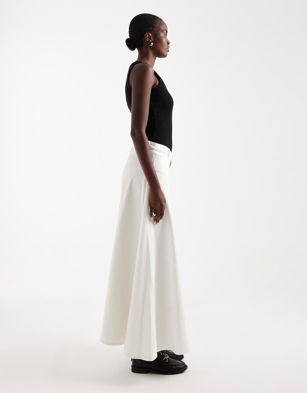TSERIN Long skirt - White Denim
