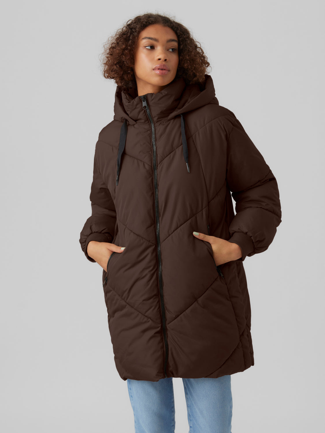 VMBEVERLY Puffer jacket - Coffee Bean