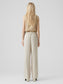 VMVERA Wide leg trousers - Oatmeal