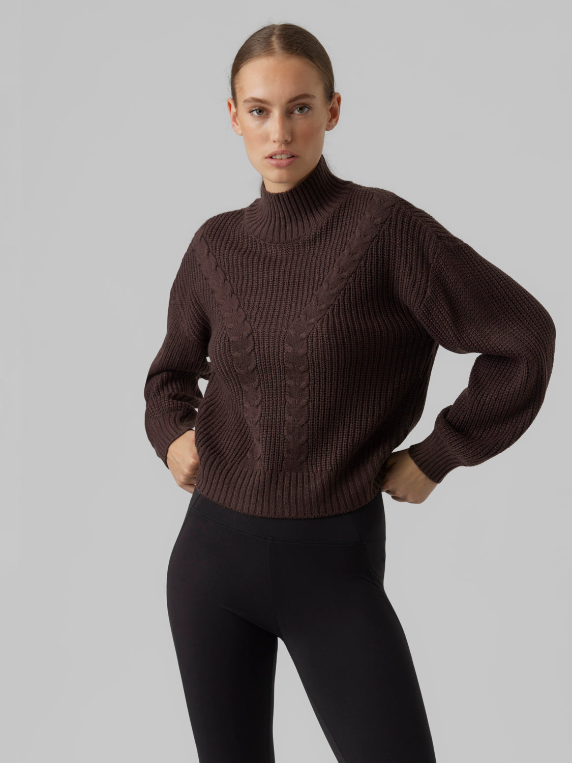 VMELLIONE Knitted pullover - Coffee Bean