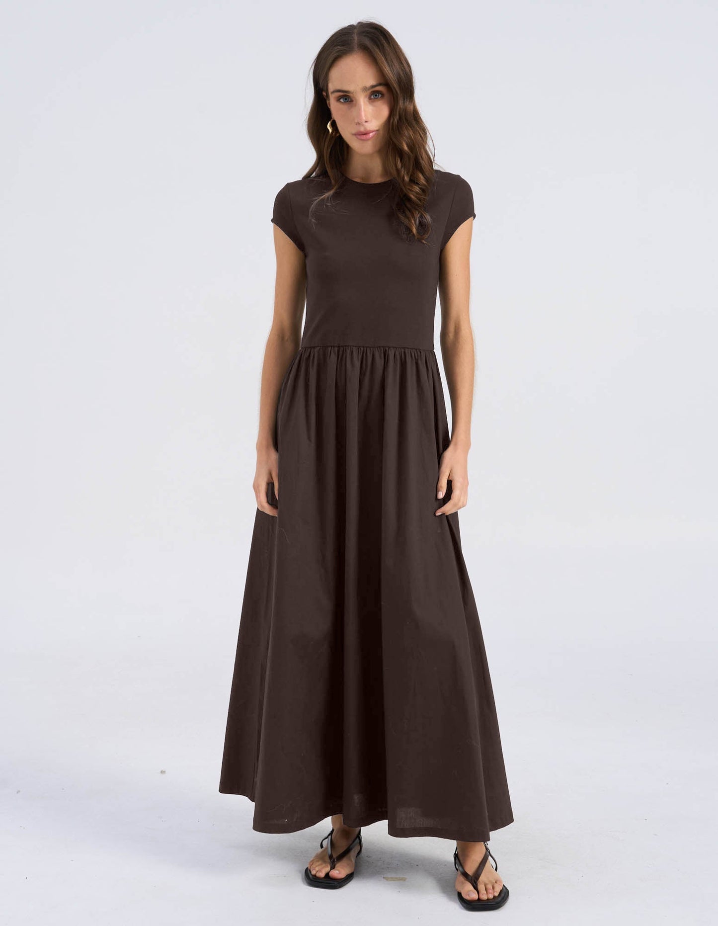 AWROSEMARY CAP SLEEVE MAXI DRESS
