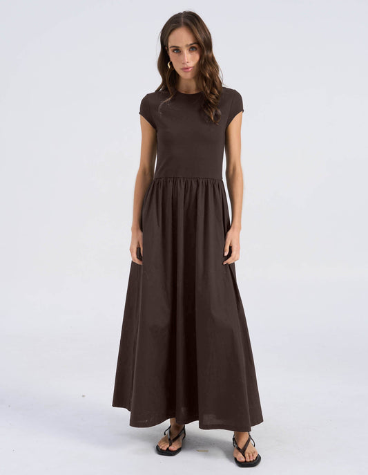AWROSEMARY CAP SLEEVE MAXI DRESS