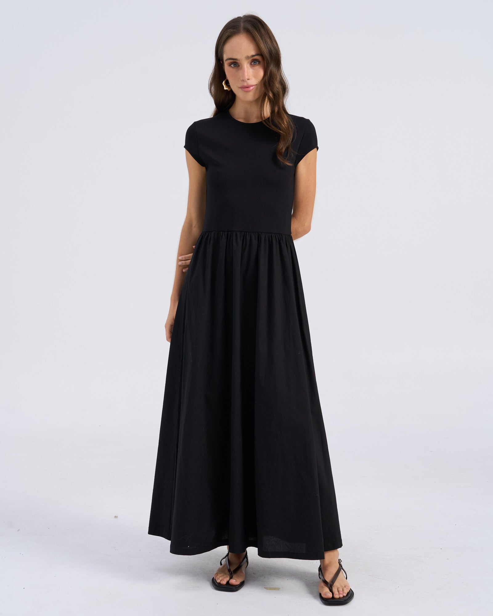 AWROSEMARY CAP SLEEVE MAXI DRESS