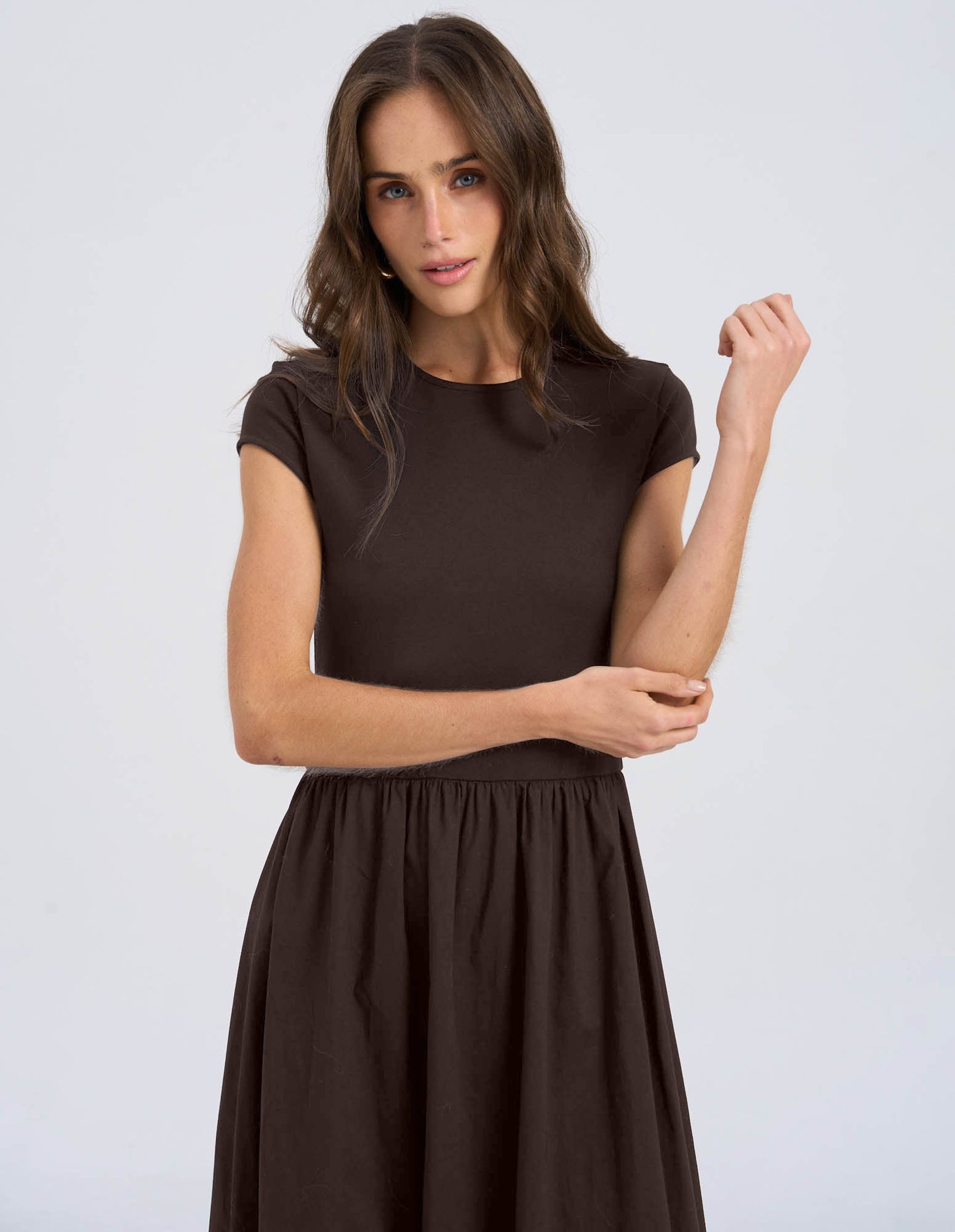 AWROSEMARY CAP SLEEVE MAXI DRESS