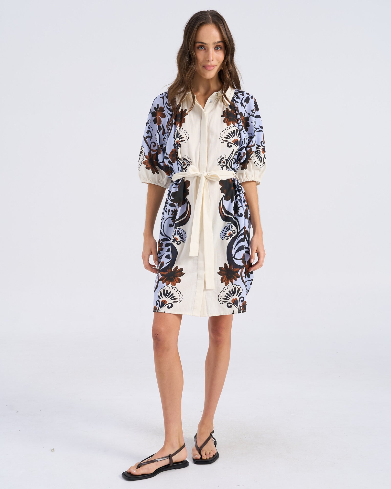VMAVA PRINTED SHIRT DRESS