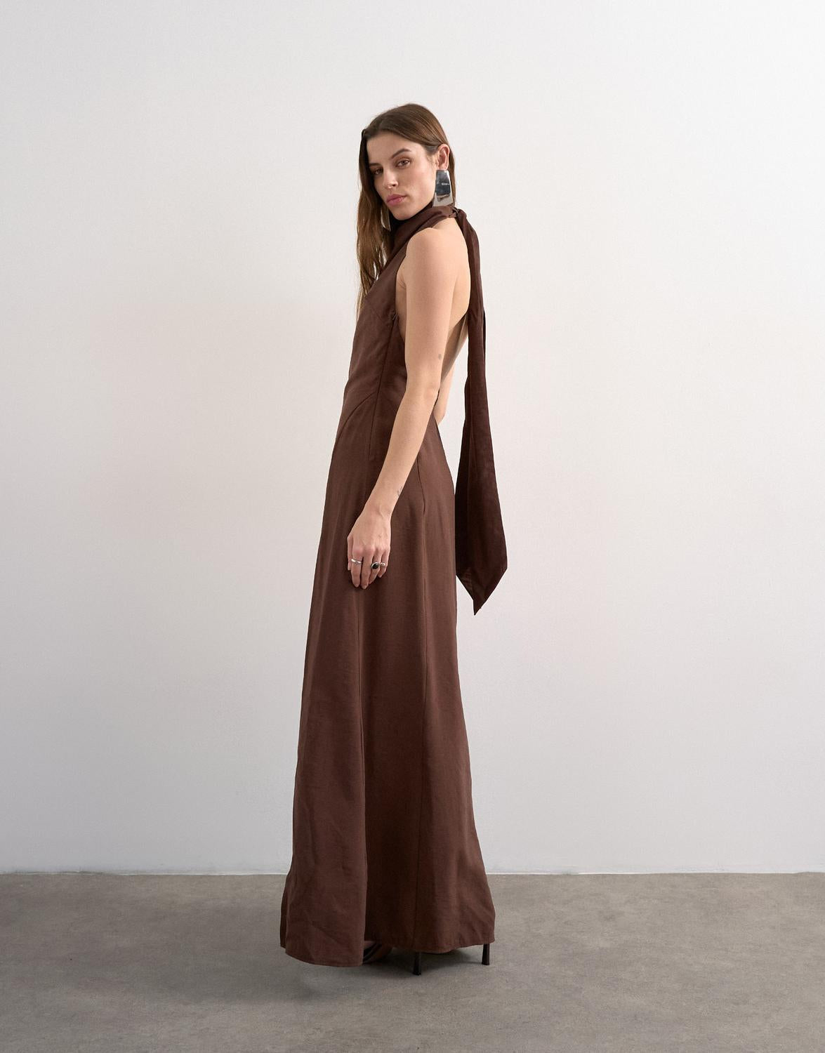 TSGRY Long dress - Chocolate Brown