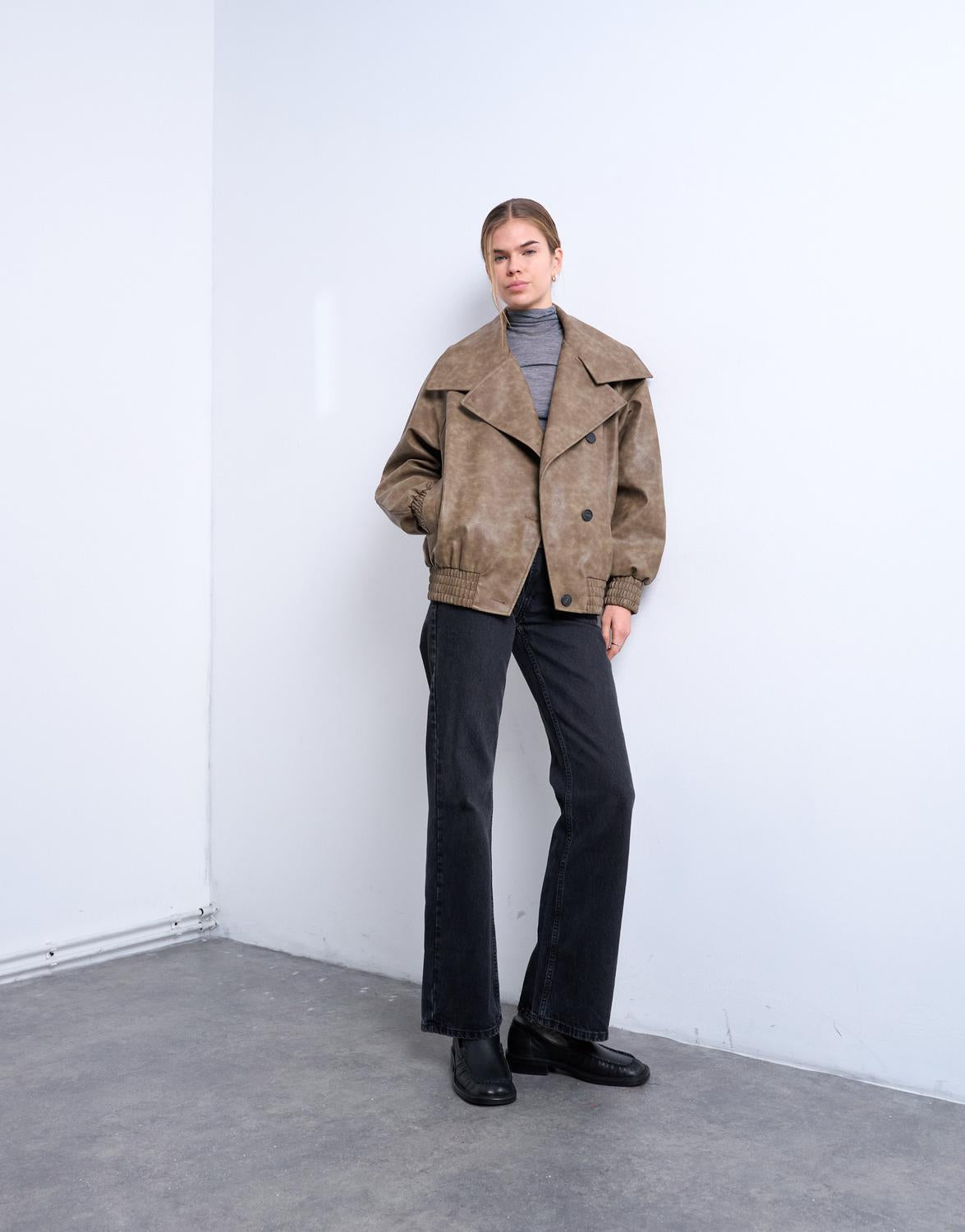 TSOLIVIA FAUX BOMBER JACKET