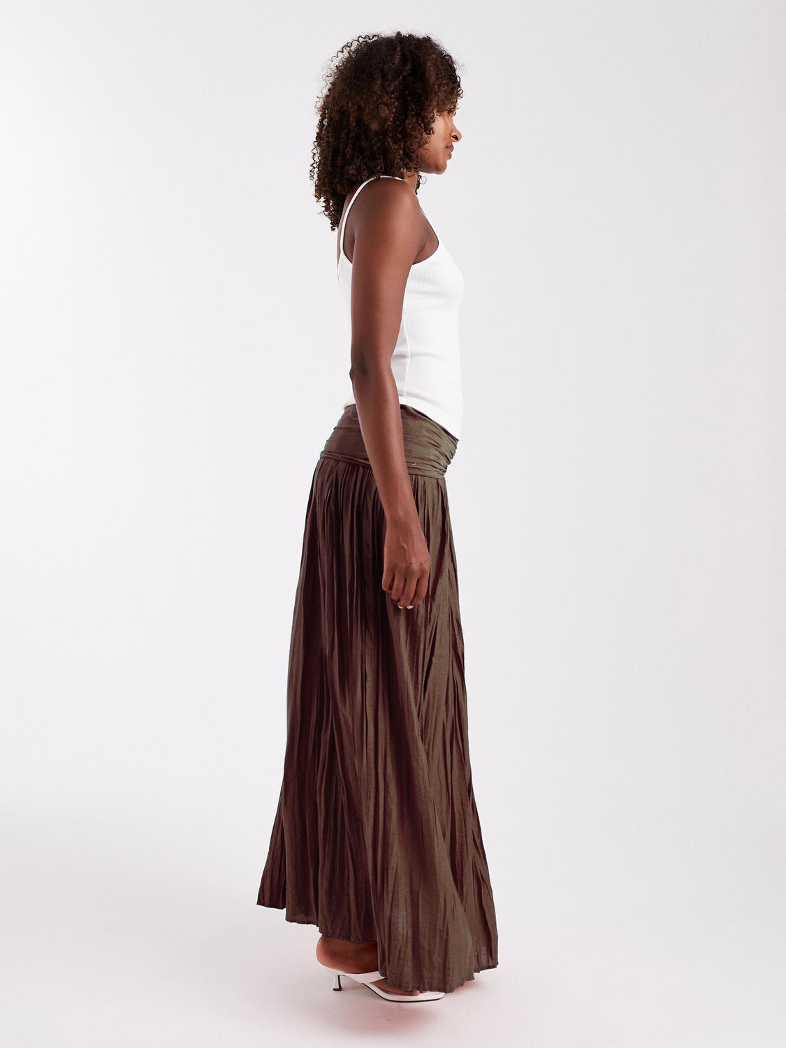 TSNAYA Long skirt - Chocolate Brown