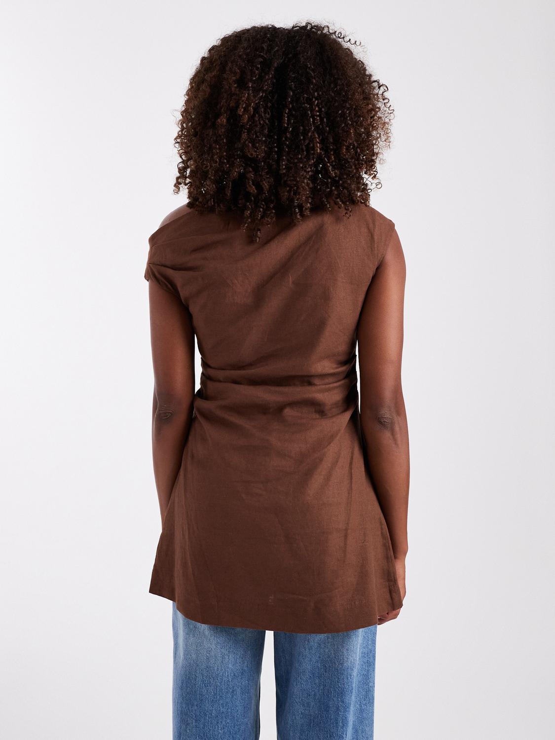 TSCARI Short dress - Chocolate Brown