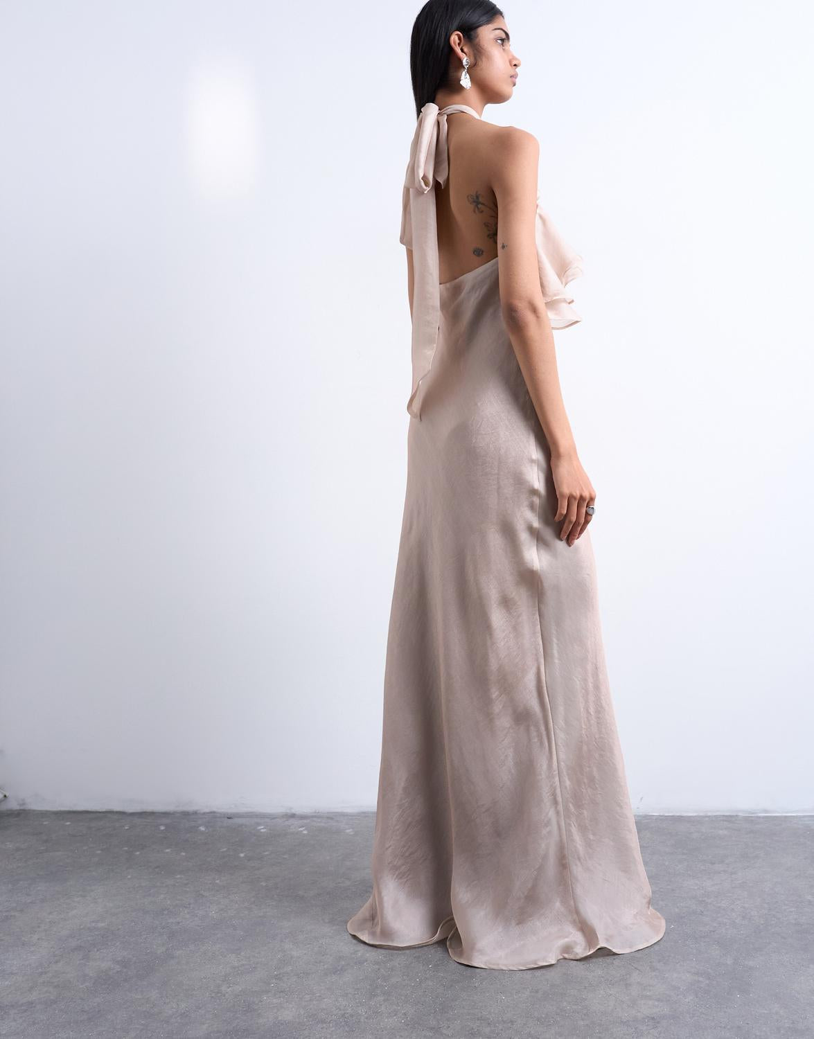 TSLIVA Long dress - Mink