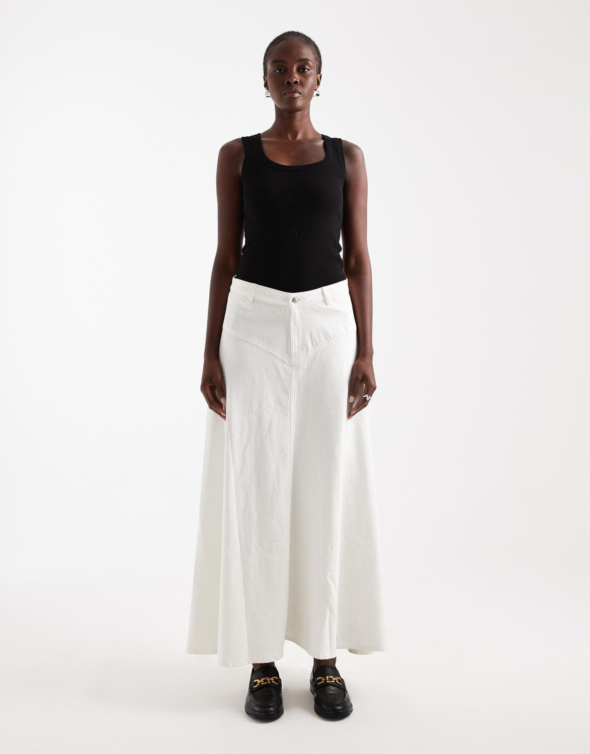TSERIN Long skirt - White Denim